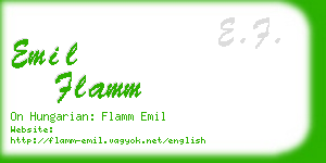 emil flamm business card